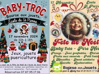 Photo de la bourse aux jouets Baby Troc de la fête de Noël de l'école de St Pierre