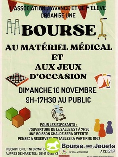 Photo de la bourse aux jouets Bourse au Matériel Médical neuf (prix d'occasion), jeux etc.