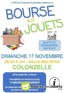 Photo de la bourse aux jouets Bourse aux jouets APE Chamaret Colonzelle