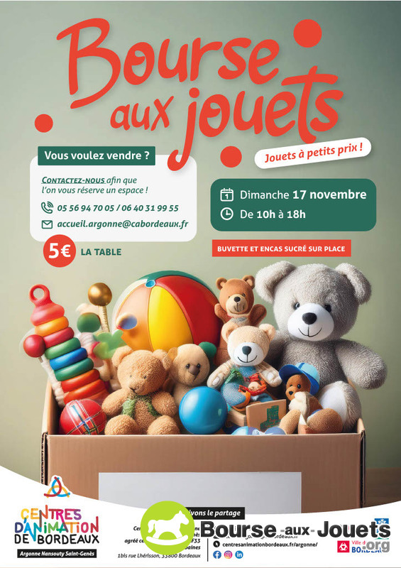 Bourse aux jouets - Centre d'Animation Argonne