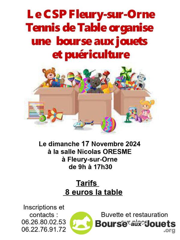 Bourse aux jouets et à la puériculture à fleury-sur-orne