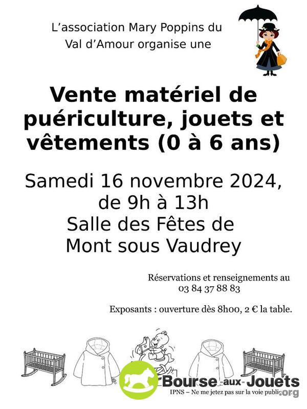 Bourse aux jouets et matériels de puériculture.