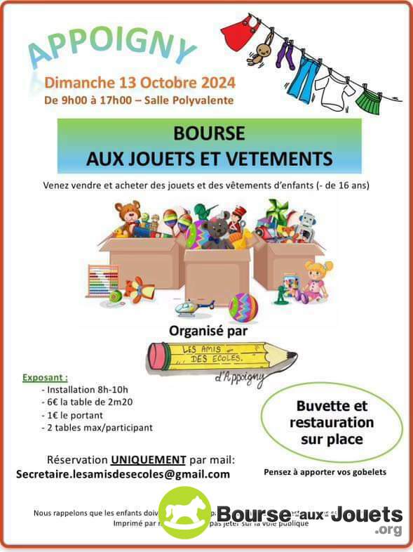 Bourse aux jouets et vêtements (-16 ans)