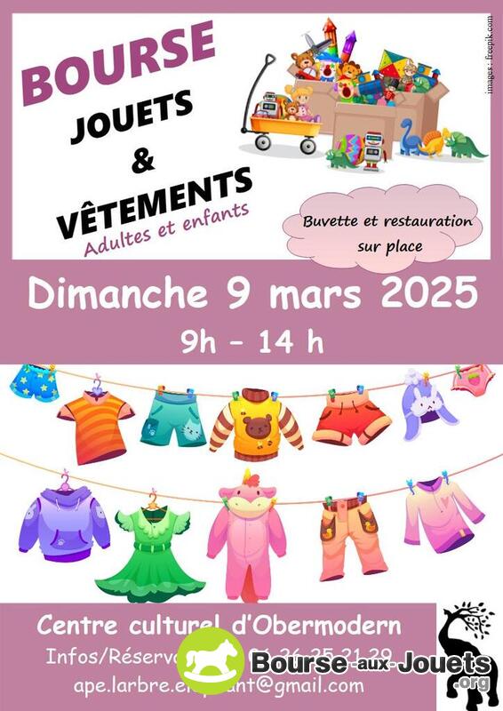 Bourse jouets et vêtements - adultes et enfants