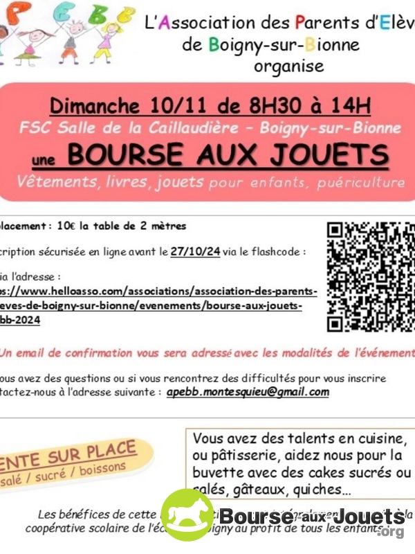 Bourse aux jouets et vêtements Boigny sur Bionne