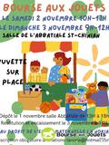 Photo Bourse aux jouets, livre, puéri au profit école maternelle à Saint-Chinian