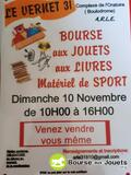 Bourse aux jouets, livres et matériel de sport