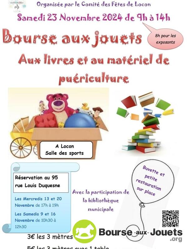 Bourse aux jouets, aux livres et matériels de puériculture