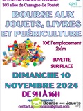 Bourse aux jouets, livres et puériculture