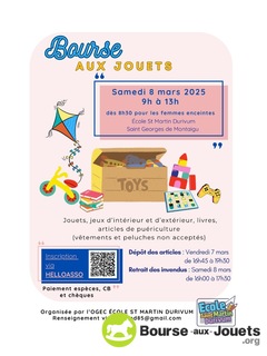 Photo de la bourse aux jouets Bourse aux jouets, livres, jeux extérieurs, puériculture