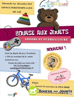 Photo de la bourse aux jouets Bourse aux jouets, loisirs et puériculture