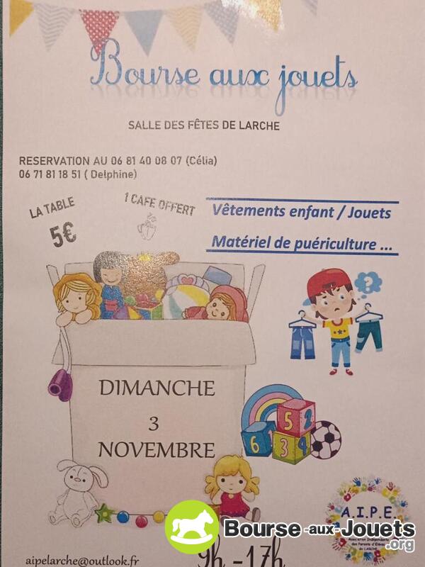 Bourse aux jouets, vêtements enfants, puéricultures.