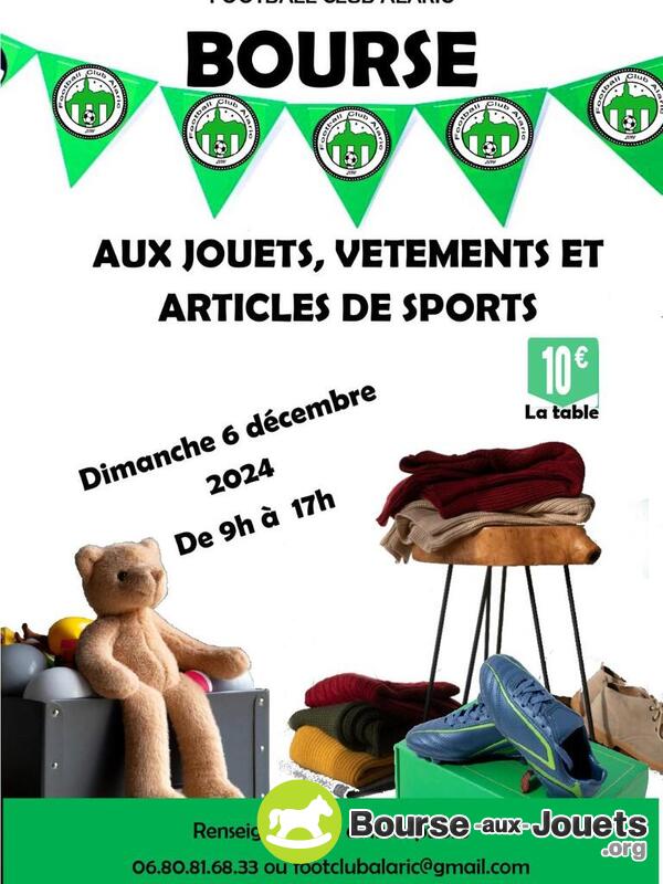 Bourse aux jouets, vêtements et articles de sport