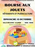 Bourse aux jouets, vêtements et puériculture