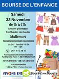 BOURSE DE L'ENFANCE Jouets, vêtement enfants, puéricultures.