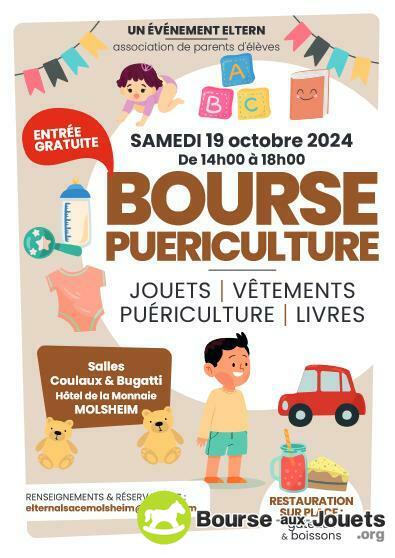 Bourse à la puériculture, jouets et vêtements enfants