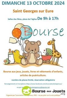 Photo de la bourse aux jouets Bourse Puériculture 13 octobre 2024 à Saint Georges sur Eure