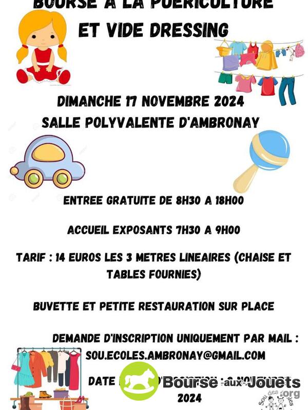 Bourse puériculture et vide dressing