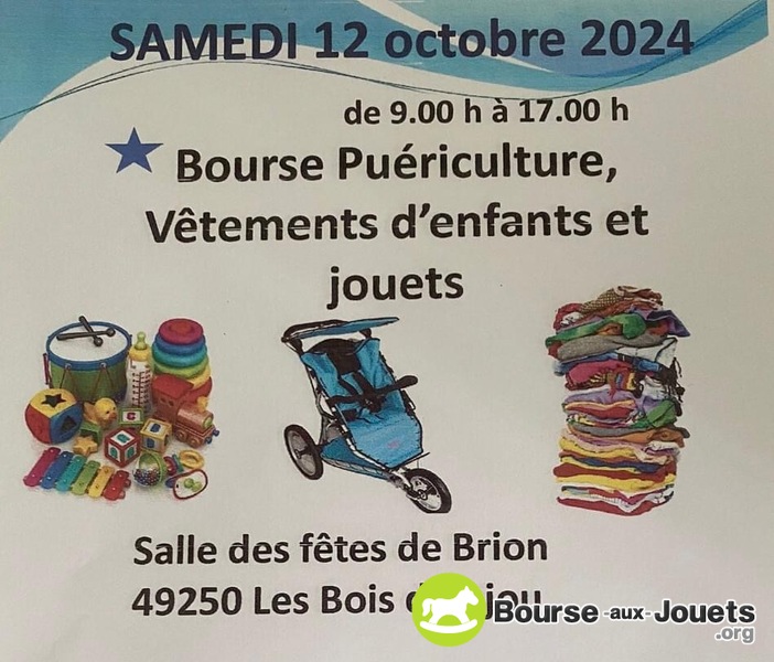 Bourse puériculture, jouets et vêtements enfants