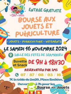 Photo de la bourse aux jouets Bourse Puériculture-Jouets-Vêtements (jusqu'à 14 ans)