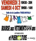 Bourse aux vêtements 0-14 ans et articles de puériculture