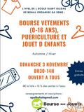 Photo Bourse vêtements (0-16 ans), puériculture, jouets, jeux à Bohal