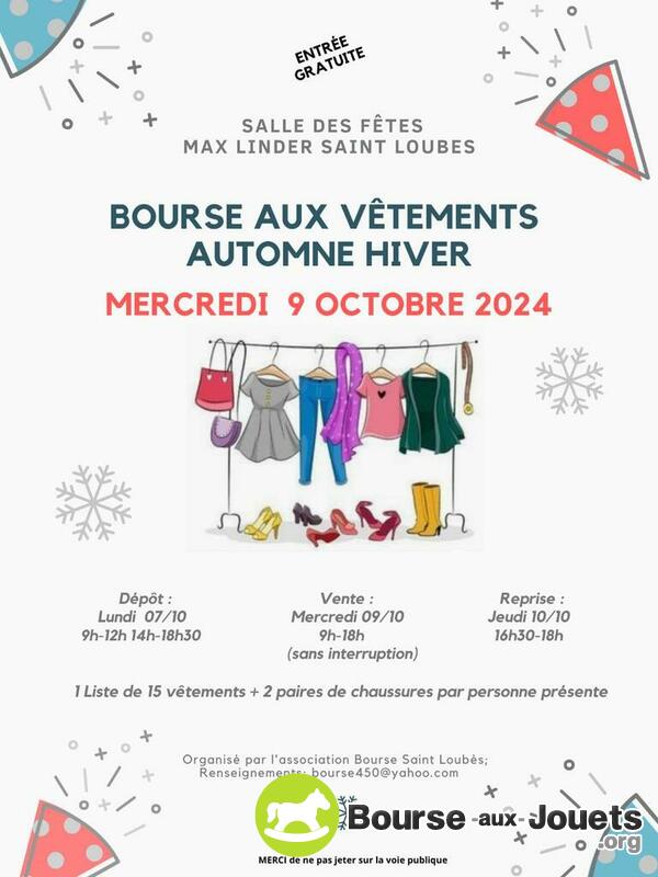 Bourse aux vêtements automne hiver