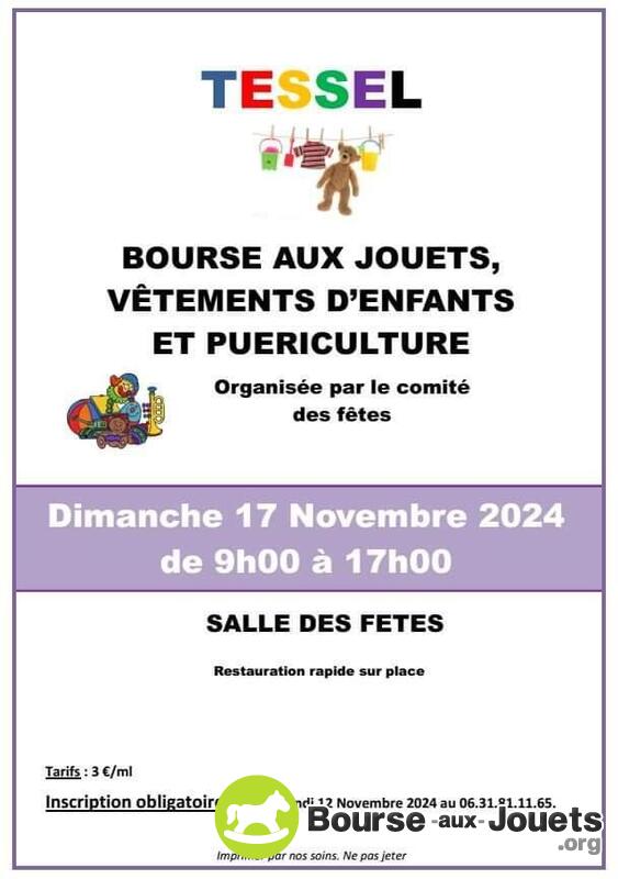 Bourse aux vêtements d'enfants, jouets et puériculture