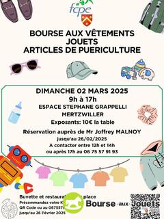 Photo de la bourse aux jouets Bourse aux vêtements jouets articles de puériculture