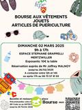 Bourse aux vêtements jouets articles de puériculture