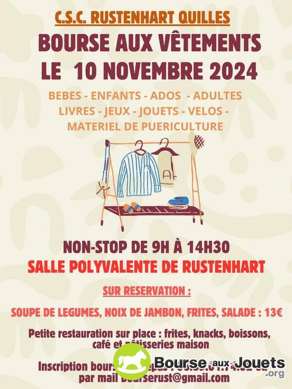 Bourse aux vêtements, jouets et puériculture