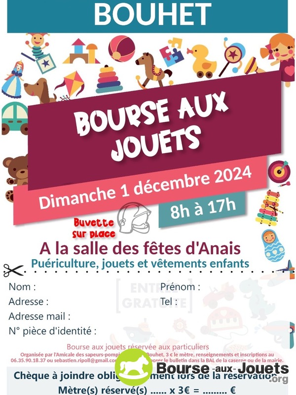 Bourses aux jouets de l’amicale des sapeurs pompiers