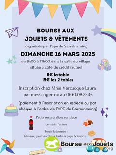 Photo de la bourse aux jouets Bourses aux jouets vetements enfants