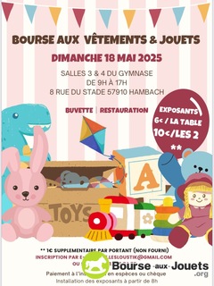 Photo de la bourse aux jouets Bourses vêtements et jouets