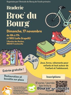 Photo de la bourse aux jouets Braderie Broc du Bourg