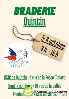 Photo de la bourse aux jouets Braderie du Secours Populaire de Quintin