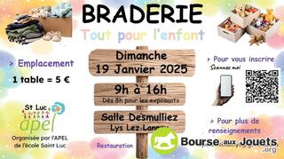 Photo de la bourse aux jouets Braderie 'TOUT POUR L'ENFANT' organisée par l'APEL Saint Luc