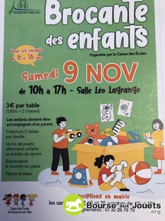 Photo de la bourse aux jouets Brocante des enfants