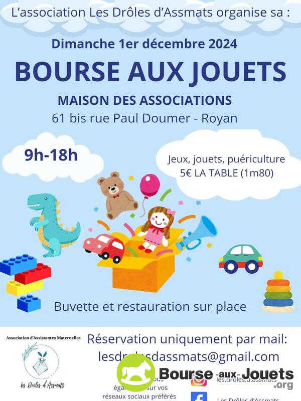 Les drôles d'assmats organise une bourse aux jouets