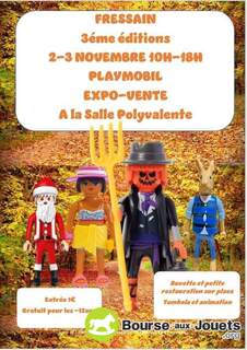 Photo de la bourse aux jouets Exposition vente playmobil