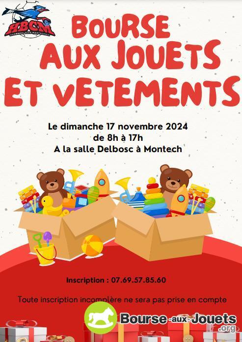 Grande bourse aux jouets du Handball Club Montechois