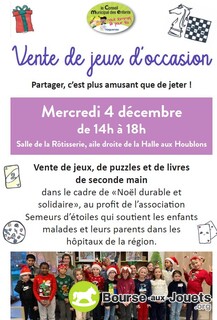 Photo de la bourse aux jouets Vente de jeux d'occasion: jeux, livres, puzzles