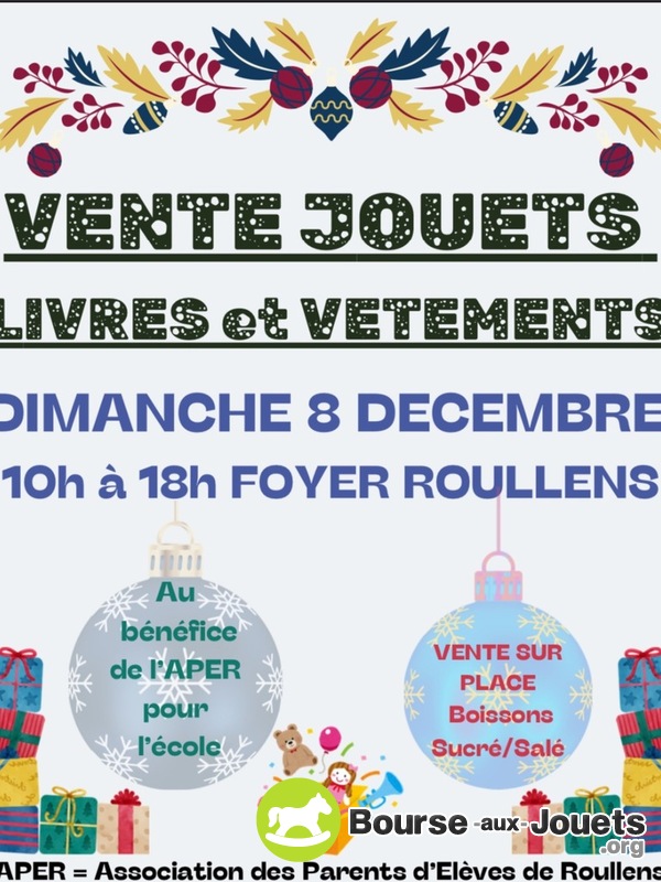 Vente de jouets, livres et vêtements pour enfants