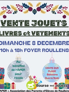 Photo de la bourse aux jouets Vente de jouets, livres et vêtements pour enfants