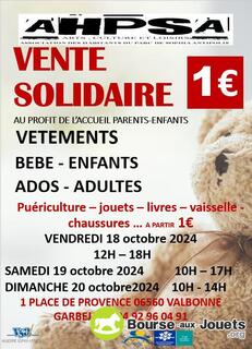 Photo de la bourse aux jouets Vente solidaire