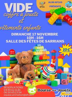 Photo de la bourse aux jouets Vide coffre a jouet et vêtements enfants