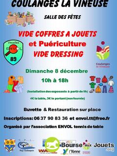 Vide coffres à jouets, puériculture et dressing.