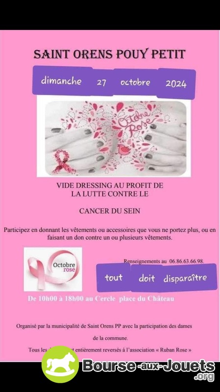 Vide dressing au profit de la lutte contre le cancer du sein