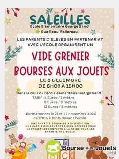 Photo de la bourse aux jouets Vide grenier et bourse aux jouets à l’école de Saleilles.