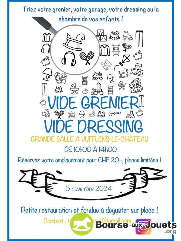 Vide-grenier, vide-dressing à Vufflens-le-Château